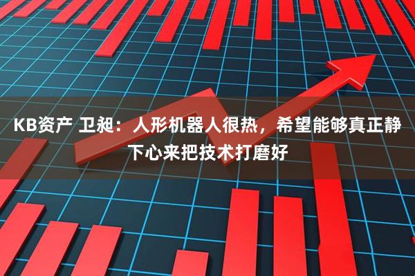 KB资产 卫昶：人形机器人很热，希望能够真正静下心来把技术打磨好